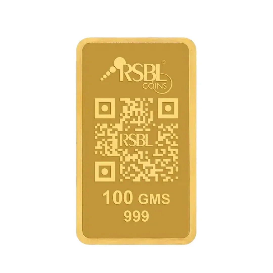 RSBL Gold Bar 100 Grams 24Kt Gold 999 Purity 001 RSBL-Gold-Bar-100-Grams-24Kt-Gold-999-Purity-001